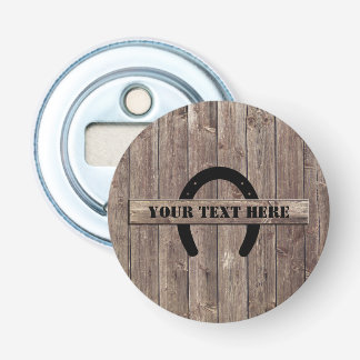Western Cowboy Weathered Barn Wood Horseshoe Flaschenöffner
