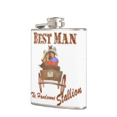 Western Cowboy Wedding Flask Trauzeugen Geschenk Flachmann (Links)