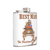 Western Cowboy Wedding Flask Trauzeugen Geschenk Flachmann (Rechts)