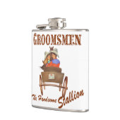 Western Cowboy Wedding Flask Trauzeugen Geschenk Flachmann (Links)