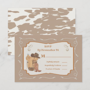 Western Cowboy Wedding RSVP Antwortkarten Karte
