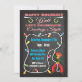 Western Cowboy Weihnachten Party Einladungen (Vorderseite)