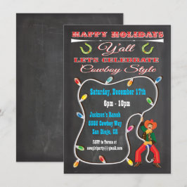 Western Cowboy Weihnachten Party Einladungen