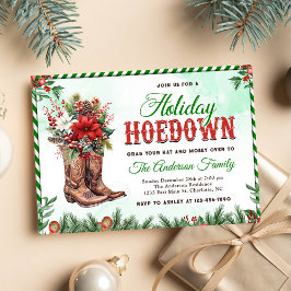 Western Cowboy Weihnachts-Hoedown Party Einladung