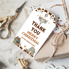 Western Cowboy Weihnachts-Party Dankeschön Sie für Geschenkanhänger