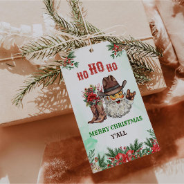 Western Cowboy Weihnachts-Party Geschenkanhänger