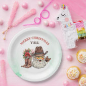 Western Cowboy Weihnachts-Party Pappteller (Party)