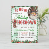 Western Cowboy Weihnachts Weihnachtsfeiertag Party Einladung (Stehend Vorderseite)