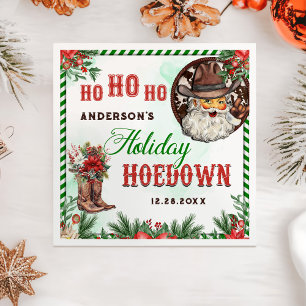 Western Cowboy Weihnachts Weihnachtsfeiertag Party Serviette