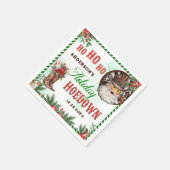 Western Cowboy Weihnachts Weihnachtsfeiertag Party Serviette (Ecke)