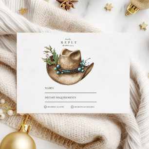 Western Cowboy Weihnachtsfeier RSVP Karte