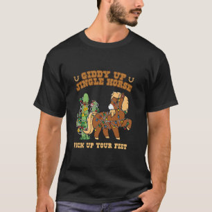 Western Cowboy Weihnachtsgeschenk Up Jingle Horse  T-Shirt