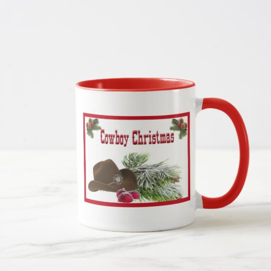 Western-Cowboy-Weihnachtskaffee-Tasse Tasse (Rechts)