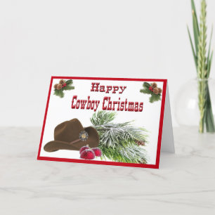 Western Cowboy Weihnachtskarte Feiertagskarte