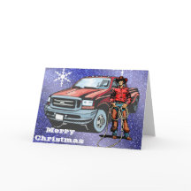 Western Cowboy Weihnachtskarte
