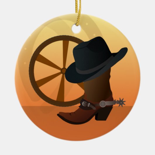 Western Cowboy Weihnachtsschmuck (Vorne)