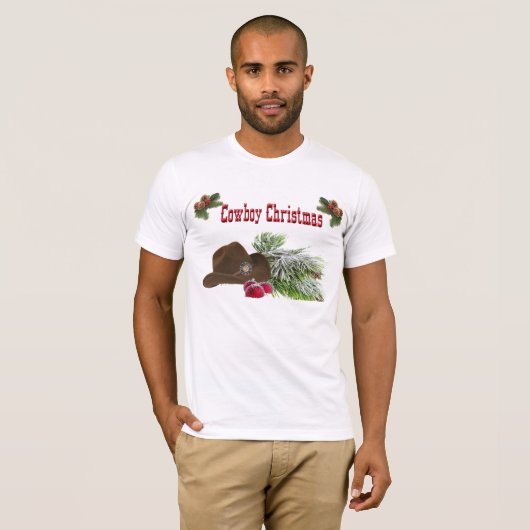 Western-Cowboy-WeihnachtsT - Shirt (Vorne ganz)