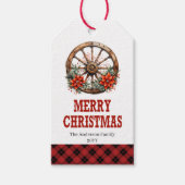 Western cowboy wheel Christmas tag editable  Geschenkanhänger (Vorderseite)