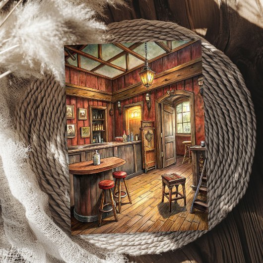 Western Cowboy Wild West Bar in Prärie Seidenpapier