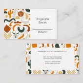 Western Cowboy Wüstenbulle Schädel Boho Kaktus Visitenkarte (Vorne/Hinten)