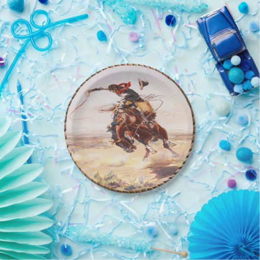 Western-Cowboybronc-Reiter-Party-Teller Pappteller (Party)