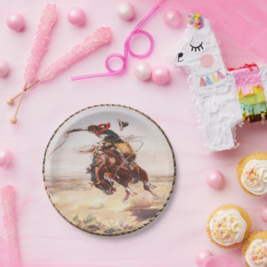 Western-Cowboybronc-Reiter-Party-Teller Pappteller (Party)