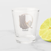 Western-Cowboyhut-Stiefel und Seil persönlich Schnapsglas (Rückseite)