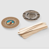 Western Cowboyhut und Stiefelhufeisen Hochzeitsfan Fächer (Non-assembled)