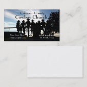 Western-Cowboys auf der FenceBusiness Visitenkarte (Vorne/Hinten)