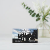 Western-Cowboys auf der FenceBusiness Visitenkarte (Stehend Vorderseite)