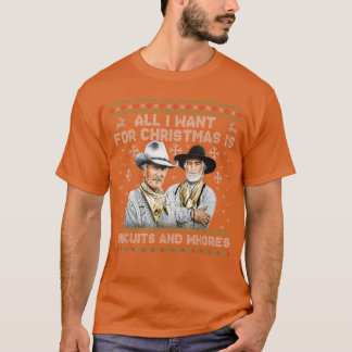 Western Cowboys Biscuits und Huren Weihnachtszitat T-Shirt