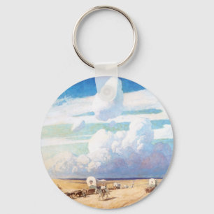 Western Cowboys der alten Zeit, Prachtwagen von Wy Schlüsselanhänger