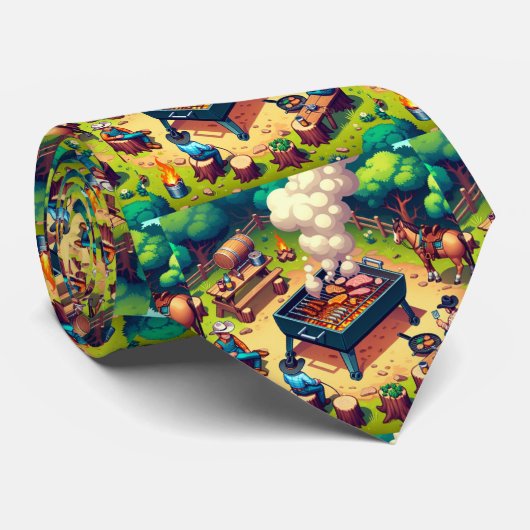 Western Cowboys Grillen Krawatte (Gerollt)