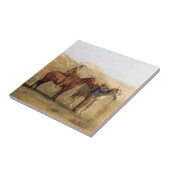 Western-Cowboys mit Pferden Fliese (Seite)