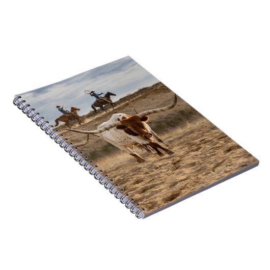 Western Cowboys with Longhorn Cattle Notizblock (Rechte Seite)