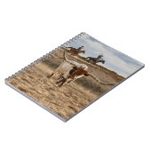 Western Cowboys with Longhorn Cattle Notizblock (Linke Seite)