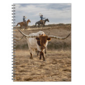 Western Cowboys with Longhorn Cattle Notizblock (Vorderseite)