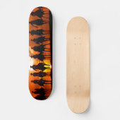 Western-Cowboysonnenuntergang wilde Skateboard (Vorderseite)