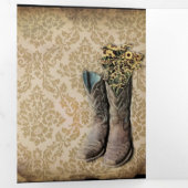 Western-Cowboystiefel Dreifach Gefaltete Karte (Innen Erste Seite)