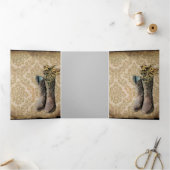 Western-Cowboystiefel Dreifach Gefaltete Karte (Innenseite)