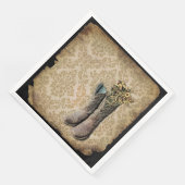 Western-Cowboystiefel Serviette (Ecke)