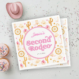 Western Cowgirl 2nd Rodeo Birthday Party Serviette