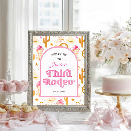 Western Cowgirl 3. Rodeo Dritter Geburtstag Willko Poster