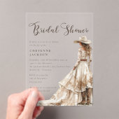 Western Cowgirl and Lace Bridal Shower  Invitation Acryleinladungen (Insitu (Handheld))