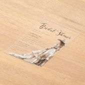 Western Cowgirl and Lace Bridal Shower  Invitation Acryleinladungen (Ablage )