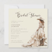 Western Cowgirl and Lace Cowboy Boots Baby Shower  Einladung (Vorderseite)