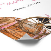 Western Cowgirl Baby Shower Favoriten Poster (Ecke)