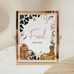 Western Cowgirl Babydusche Nahrung Poster