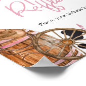 Western Cowgirl Babydusche Windelwanne Poster (Ecke)