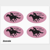 Western Cowgirl Barrel Racer Rank Sticker (Blatt)